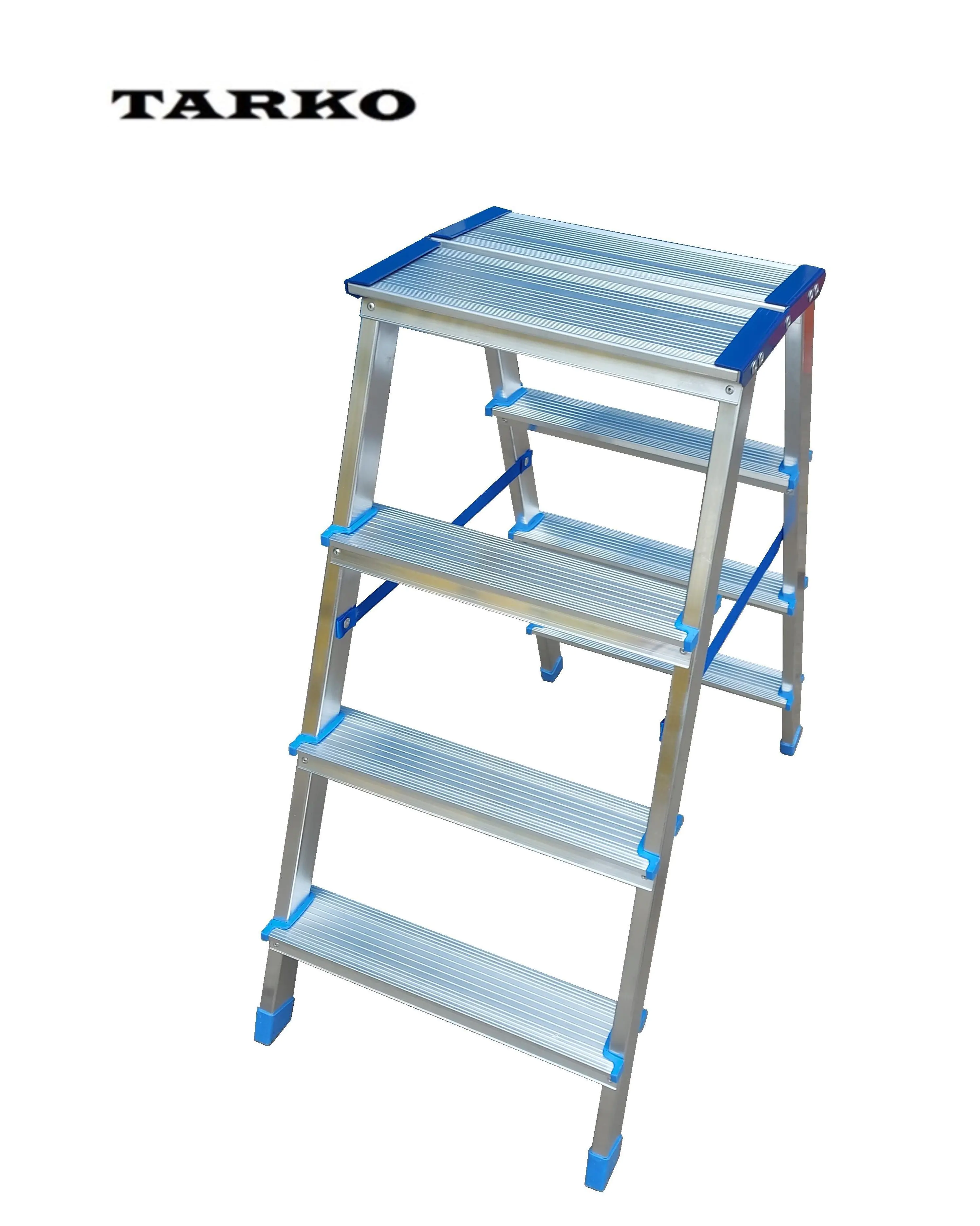 Стремянка двусторон. 90 см с увелич. площадкой (2x4 ступени) TARKO 14204